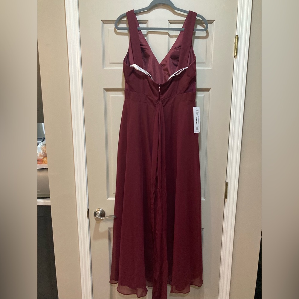 Cabernet Azazi bridesmaid dresses. Various sizes